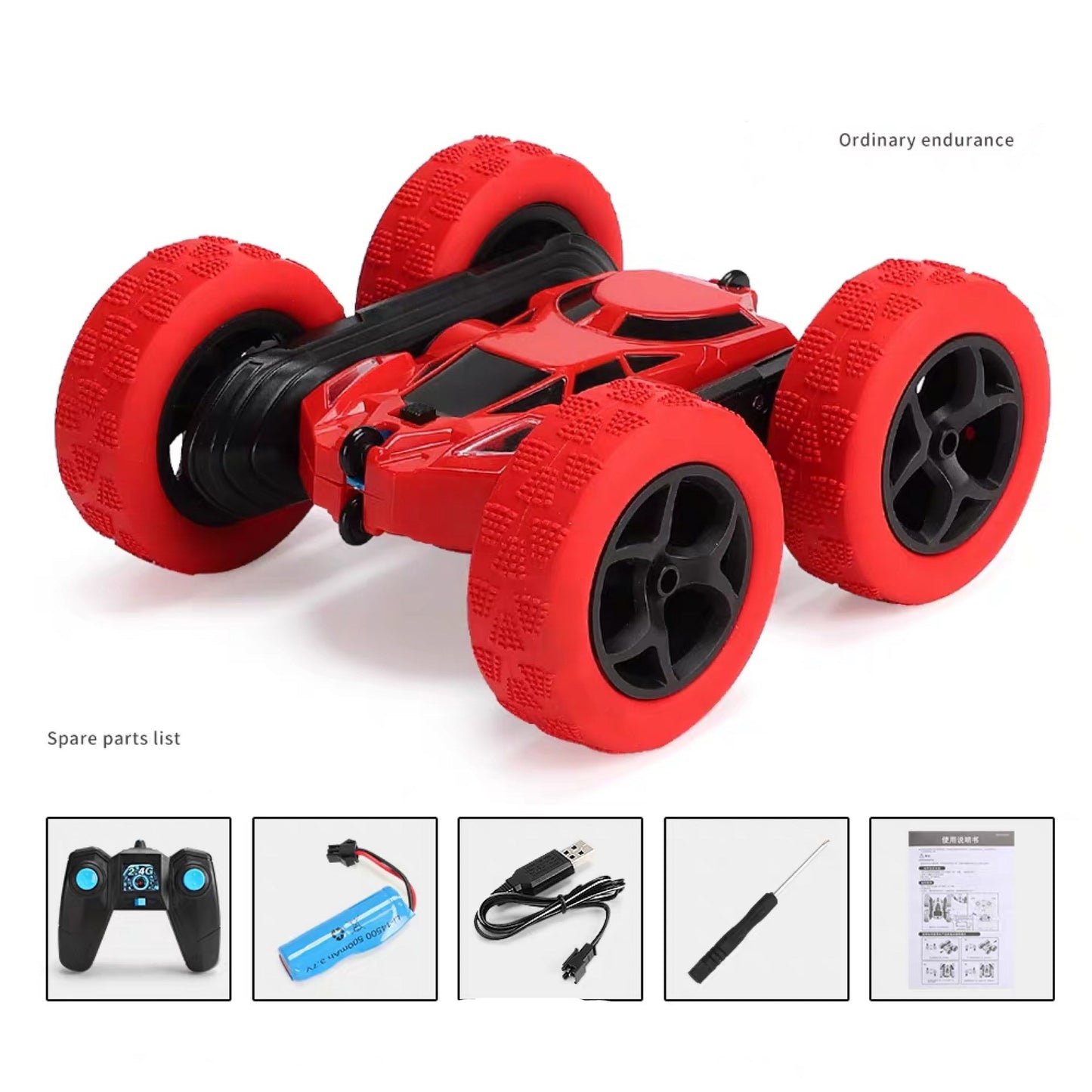 Double-Sided Tumble Bucket Remote Control Stunt Car