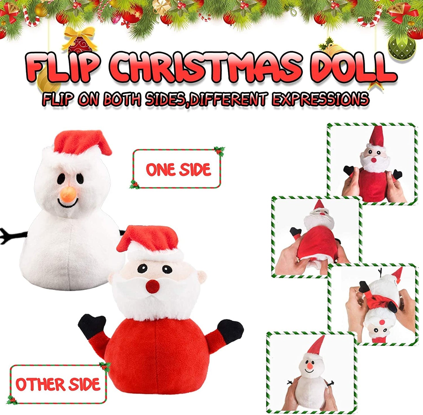 Santa and Snowman Plush - Festive, Soft & Perfect for the Holidays