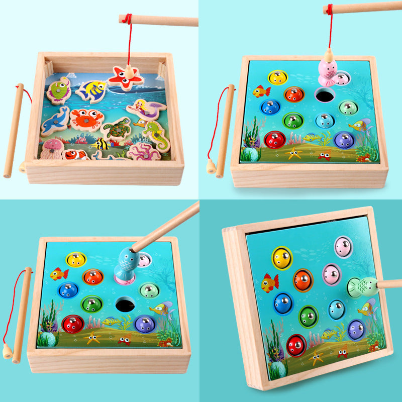 Kids' Wooden Fishing Toy Box