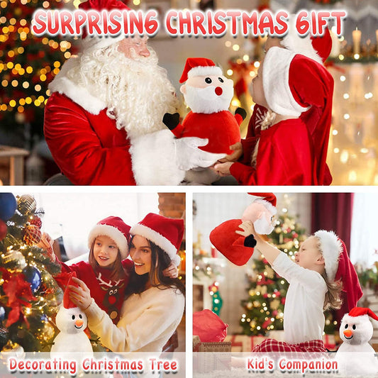 Santa and Snowman Plush - Festive, Soft & Perfect for the Holidays